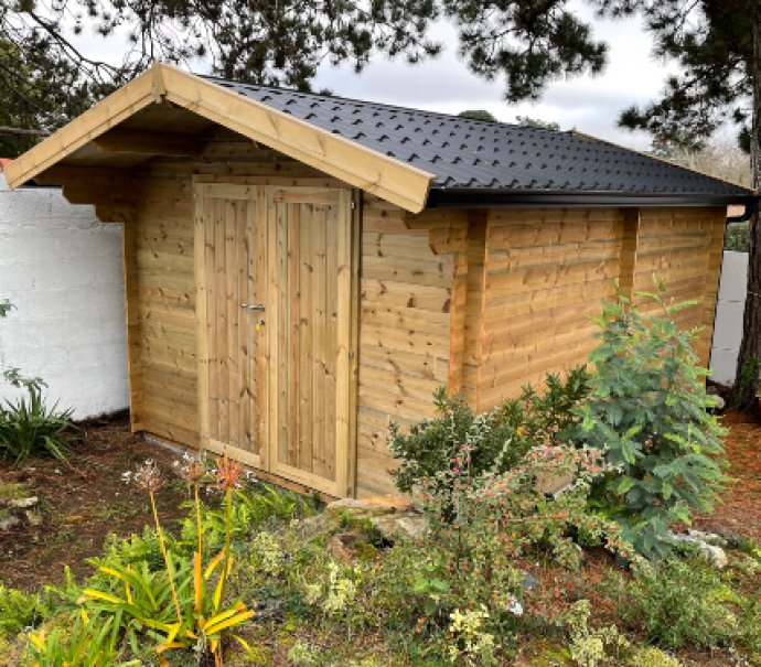 Abri de jardin en bois 2 pentes